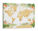 Silueta del mapa mundial Blythe - Rosana Laiz Blursbyai | Cuadro decorativo de Canvas Lab