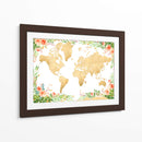 Silueta del mapa mundial Blythe - Rosana Laiz Blursbyai | Cuadro decorativo de Canvas Lab