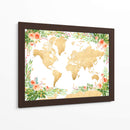 Silueta del mapa mundial Blythe - Rosana Laiz Blursbyai | Cuadro decorativo de Canvas Lab