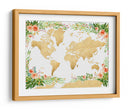 Silueta del mapa mundial Blythe - Rosana Laiz Blursbyai | Cuadro decorativo de Canvas Lab