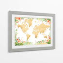 Silueta del mapa mundial Blythe - Rosana Laiz Blursbyai | Cuadro decorativo de Canvas Lab