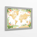 Silueta del mapa mundial Blythe - Rosana Laiz Blursbyai | Cuadro decorativo de Canvas Lab