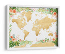 Silueta del mapa mundial Blythe - Rosana Laiz Blursbyai | Cuadro decorativo de Canvas Lab
