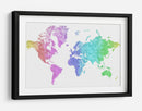 Mapa mundial de acuarela  Jude - Rosana Laiz Blursbyai | Cuadro decorativo de Canvas Lab