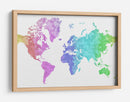 Mapa mundial de acuarela  Jude - Rosana Laiz Blursbyai | Cuadro decorativo de Canvas Lab