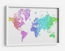 Mapa mundial de acuarela  Jude - Rosana Laiz Blursbyai | Cuadro decorativo de Canvas Lab
