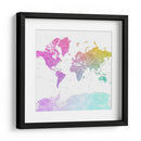 Mapa mundial con países Leo - Rosana Laiz Blursbyai | Cuadro decorativo de Canvas Lab