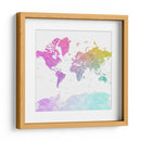 Mapa mundial con países Leo - Rosana Laiz Blursbyai | Cuadro decorativo de Canvas Lab