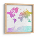 Mapa mundial con países Leo - Rosana Laiz Blursbyai | Cuadro decorativo de Canvas Lab