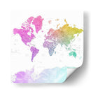 Mapa mundial con países Leo - Rosana Laiz Blursbyai | Cuadro decorativo de Canvas Lab