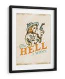 The Hell I Won't chica pin-up atrevida con tatuajes - The Whiskey Ginger | Cuadro decorativo de Canvas Lab