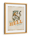 The Hell I Won't chica pin-up atrevida con tatuajes - The Whiskey Ginger | Cuadro decorativo de Canvas Lab