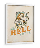 The Hell I Won't chica pin-up atrevida con tatuajes - The Whiskey Ginger | Cuadro decorativo de Canvas Lab