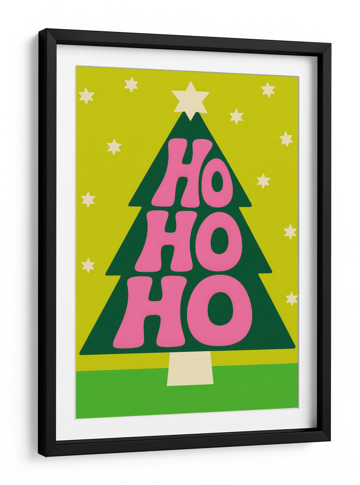 Jo Jo Jo Tipografía de Navidad - Neetesh Kumar | Cuadro decorativo de Canvas Lab