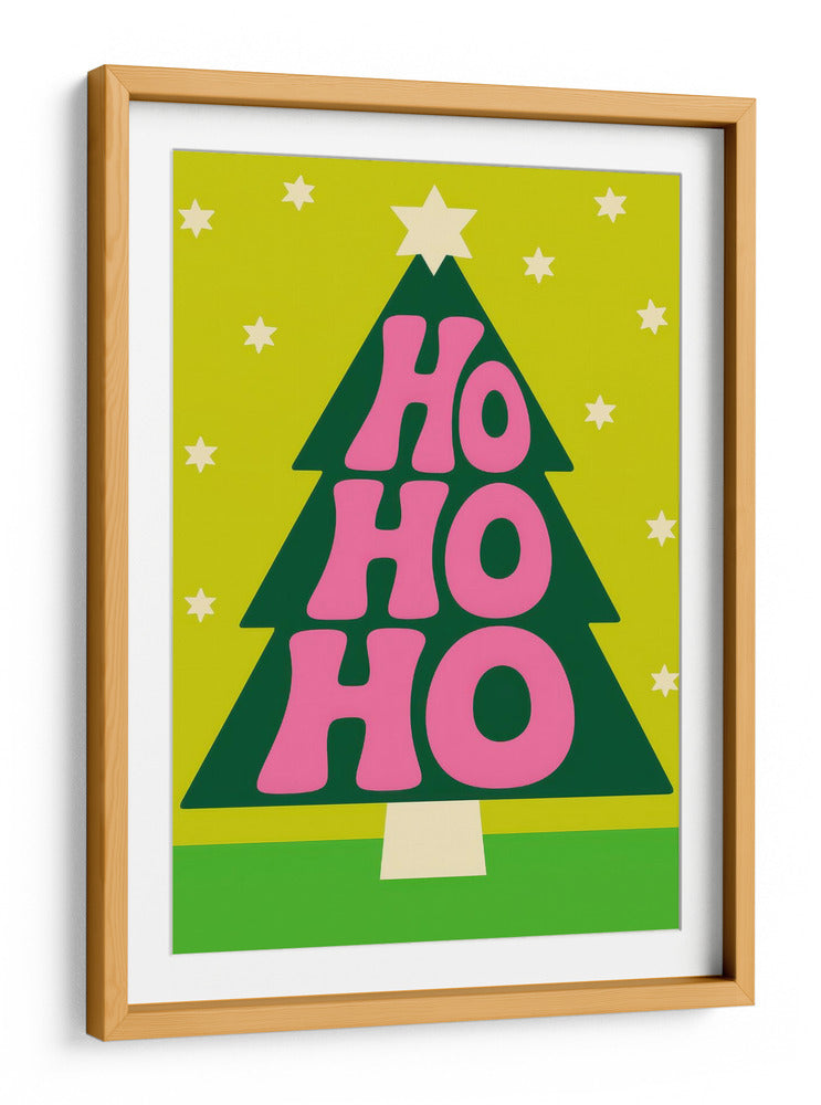Jo Jo Jo Tipografía de Navidad - Neetesh Kumar | Cuadro decorativo de Canvas Lab