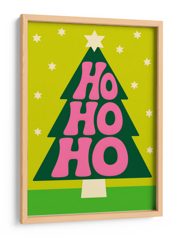 Jo Jo Jo Tipografía de Navidad - Neetesh Kumar | Cuadro decorativo de Canvas Lab
