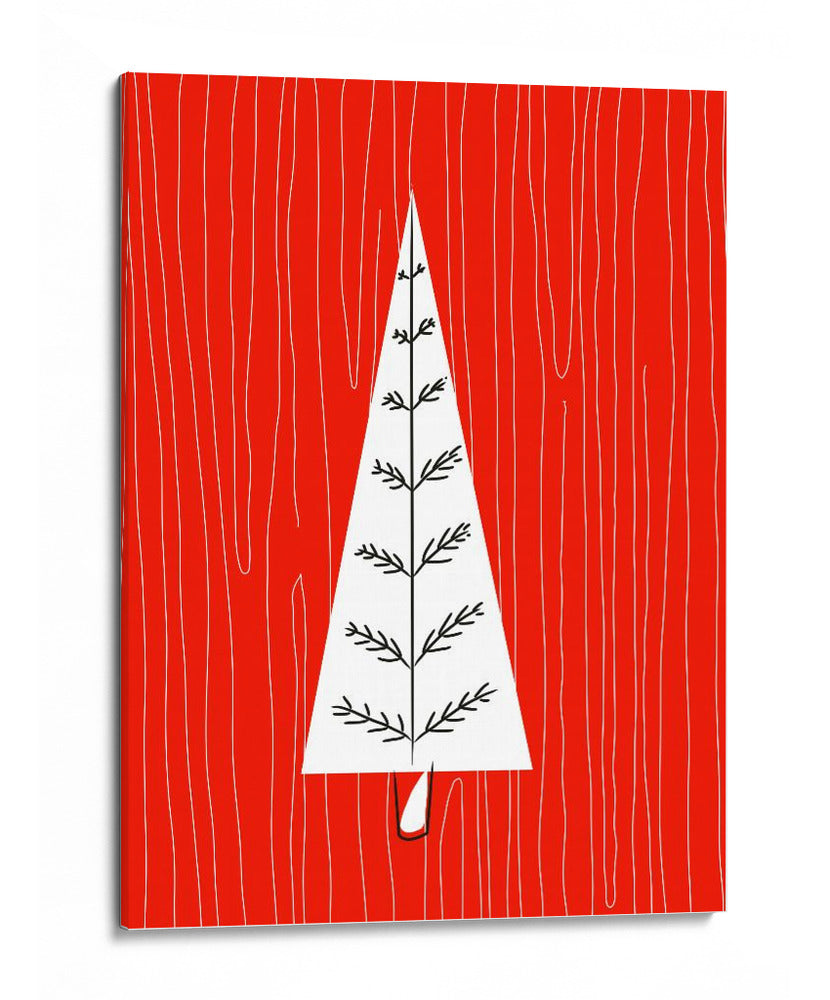 Árbol de Navidad rojo - Nicholas | Cuadro decorativo de Canvas Lab