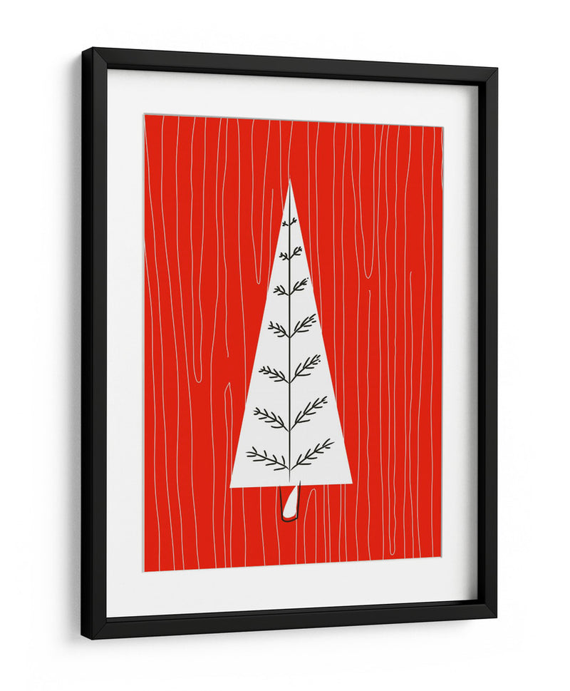Árbol de Navidad rojo - Nicholas | Cuadro decorativo de Canvas Lab