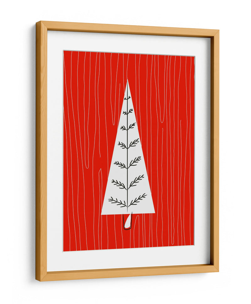 Árbol de Navidad rojo - Nicholas | Cuadro decorativo de Canvas Lab