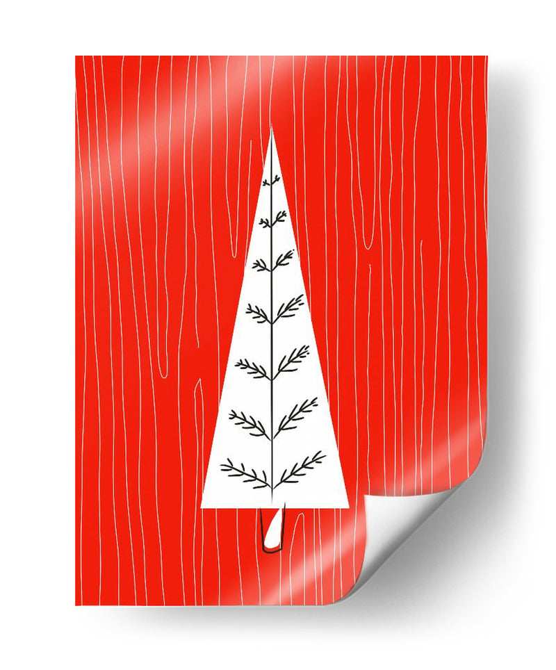 Árbol de Navidad rojo - Nicholas | Cuadro decorativo de Canvas Lab