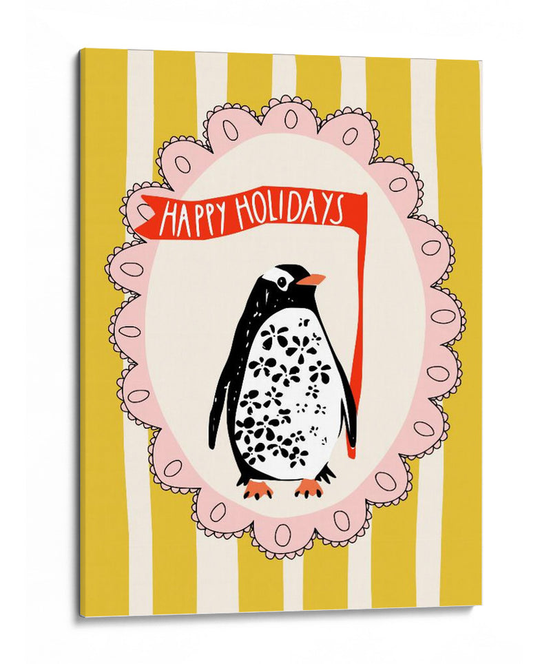 Retrato Festivo de Pingüino - Annick | Cuadro decorativo de Canvas Lab