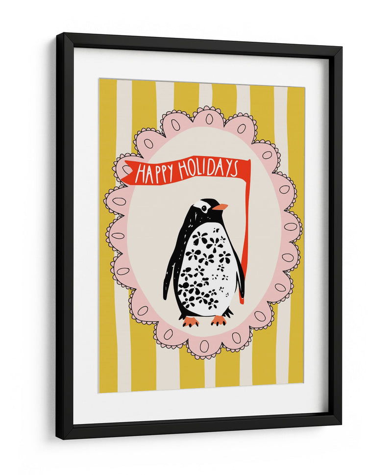 Retrato Festivo de Pingüino - Annick | Cuadro decorativo de Canvas Lab