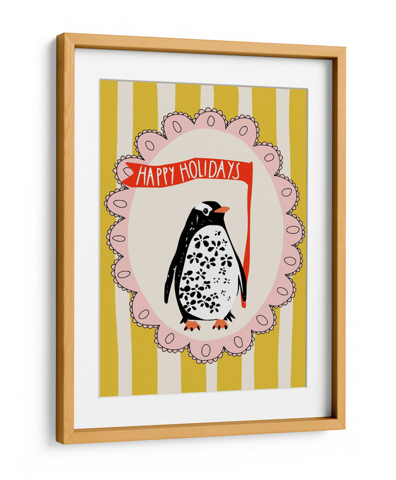Retrato Festivo de Pingüino - Annick | Cuadro decorativo de Canvas Lab