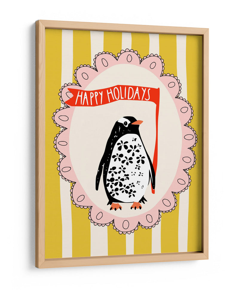 Retrato Festivo de Pingüino - Annick | Cuadro decorativo de Canvas Lab