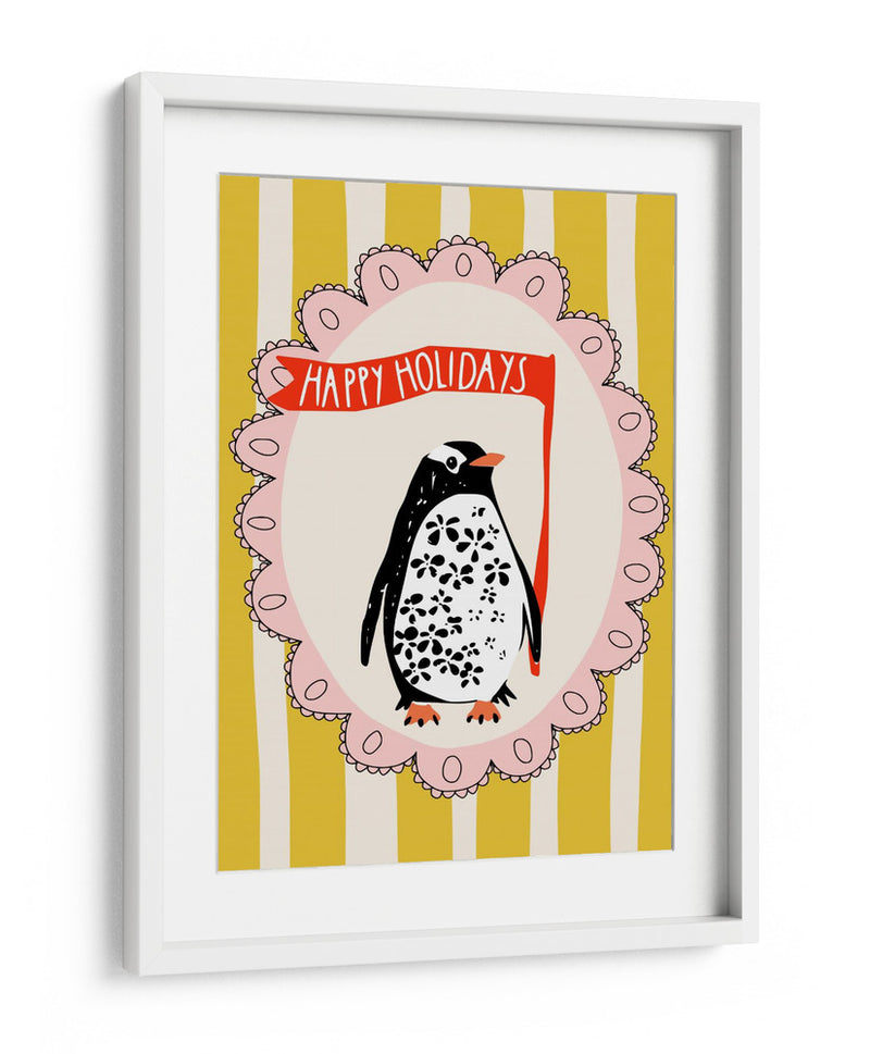 Retrato Festivo de Pingüino - Annick | Cuadro decorativo de Canvas Lab