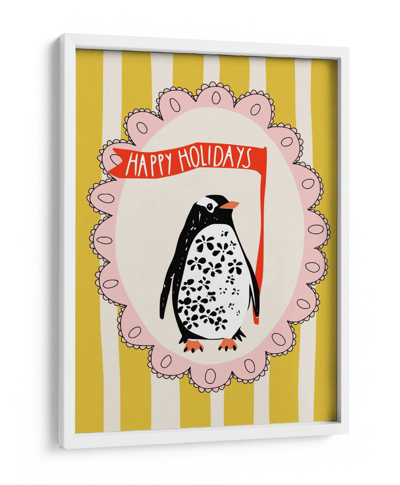 Retrato Festivo de Pingüino - Annick | Cuadro decorativo de Canvas Lab