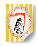 Retrato Festivo de Pingüino - Annick | Cuadro decorativo de Canvas Lab