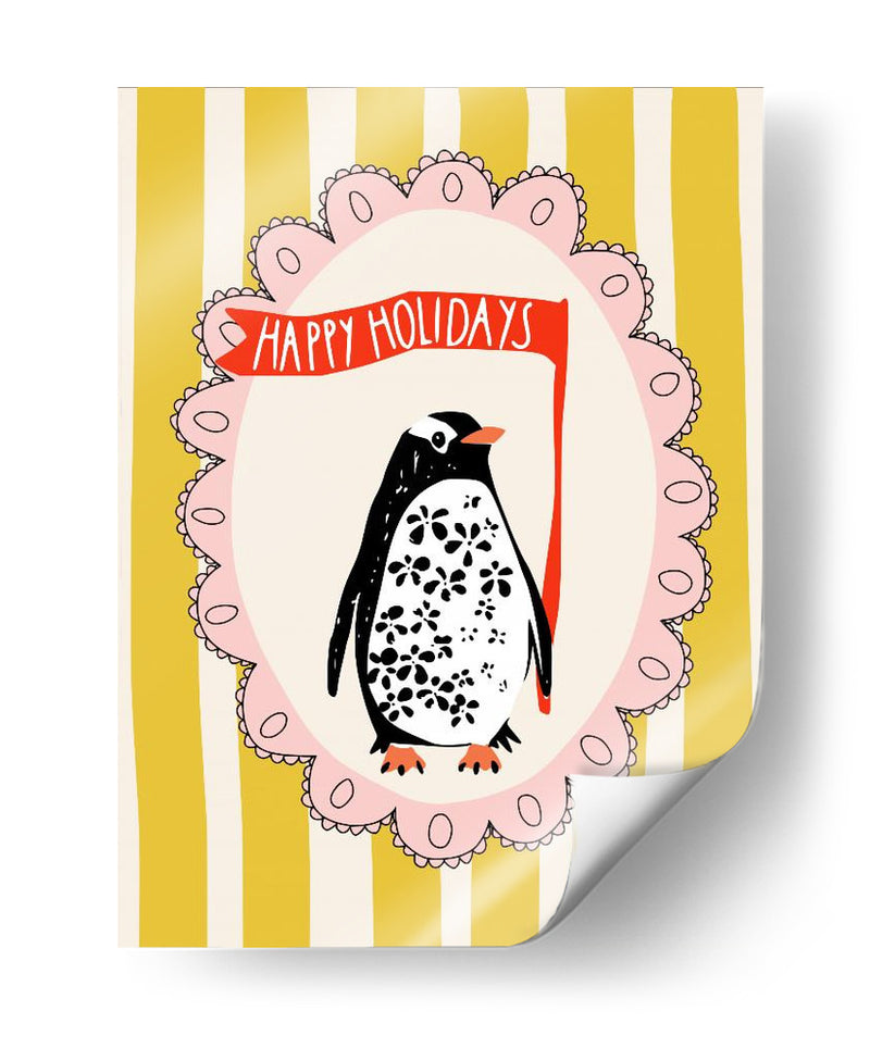 Retrato Festivo de Pingüino - Annick | Cuadro decorativo de Canvas Lab