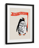 Felices fiestas Pingüino festivo - Annick | Cuadro decorativo de Canvas Lab