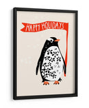 Felices fiestas Pingüino festivo - Annick | Cuadro decorativo de Canvas Lab
