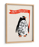Felices fiestas Pingüino festivo - Annick | Cuadro decorativo de Canvas Lab