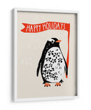 Felices fiestas Pingüino festivo - Annick | Cuadro decorativo de Canvas Lab