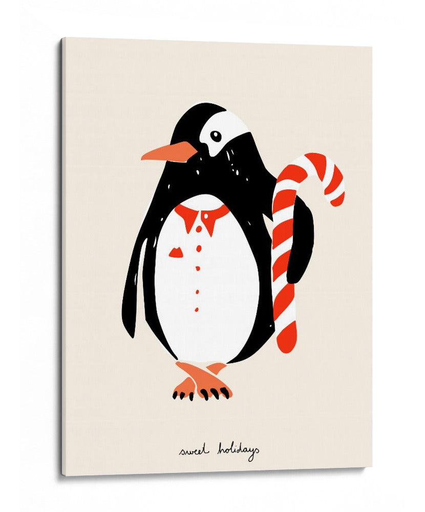 Dulces Fiestas Pingüino Festivo - Annick | Cuadro decorativo de Canvas Lab