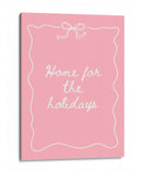 Me voy a casa por las vacaciones - White on Pink - Jolly and Dash | Cuadro decorativo de Canvas Lab