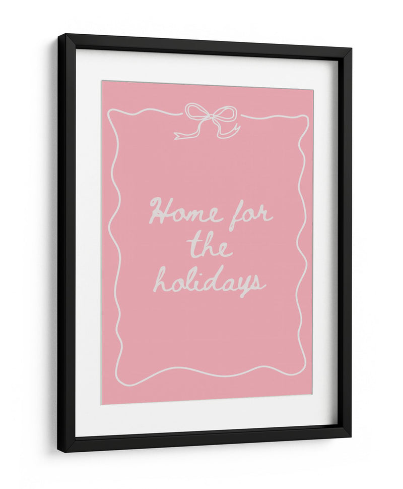 Me voy a casa por las vacaciones - White on Pink - Jolly and Dash | Cuadro decorativo de Canvas Lab