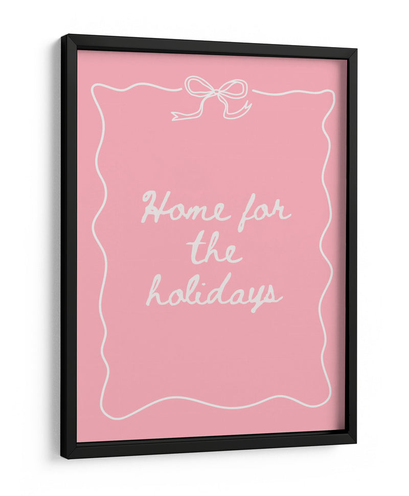 Me voy a casa por las vacaciones - White on Pink - Jolly and Dash | Cuadro decorativo de Canvas Lab