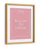 Me voy a casa por las vacaciones - White on Pink - Jolly and Dash | Cuadro decorativo de Canvas Lab
