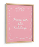 Me voy a casa por las vacaciones - White on Pink - Jolly and Dash | Cuadro decorativo de Canvas Lab