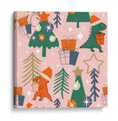Fiesta de Navidad de Dinosaurios Rosa - Susana Costa | Cuadro decorativo de Canvas Lab