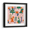 Fiesta de Navidad de Dinosaurios Rosa - Susana Costa | Cuadro decorativo de Canvas Lab