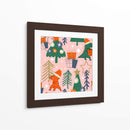 Fiesta de Navidad de Dinosaurios Rosa - Susana Costa | Cuadro decorativo de Canvas Lab