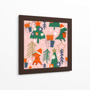 Fiesta de Navidad de Dinosaurios Rosa - Susana Costa | Cuadro decorativo de Canvas Lab