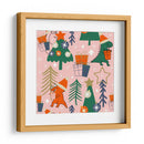 Fiesta de Navidad de Dinosaurios Rosa - Susana Costa | Cuadro decorativo de Canvas Lab