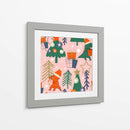 Fiesta de Navidad de Dinosaurios Rosa - Susana Costa | Cuadro decorativo de Canvas Lab