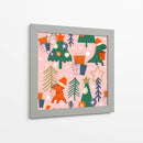 Fiesta de Navidad de Dinosaurios Rosa - Susana Costa | Cuadro decorativo de Canvas Lab