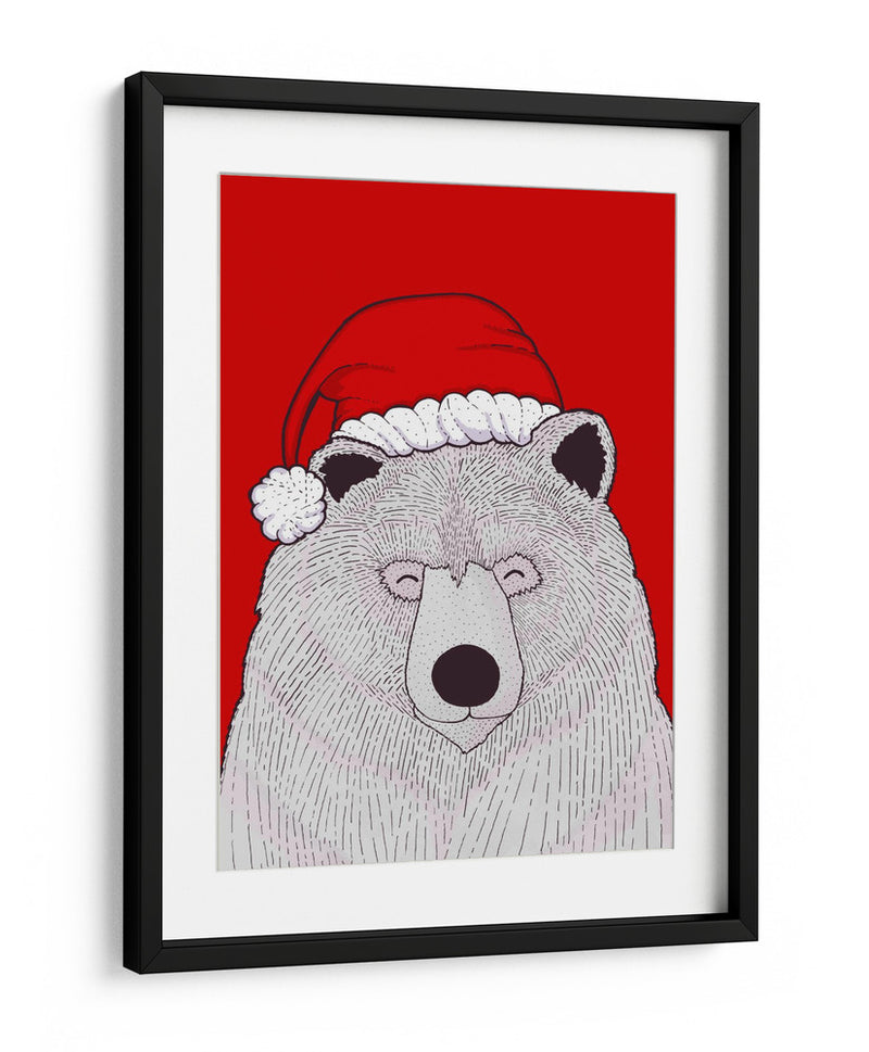 Oso rojo de Santa - Stephen Wade | Cuadro decorativo de Canvas Lab